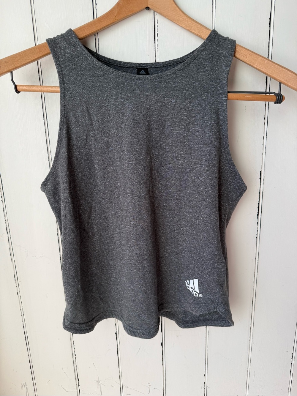 Adidas Gray Halter Athletic Tank Top